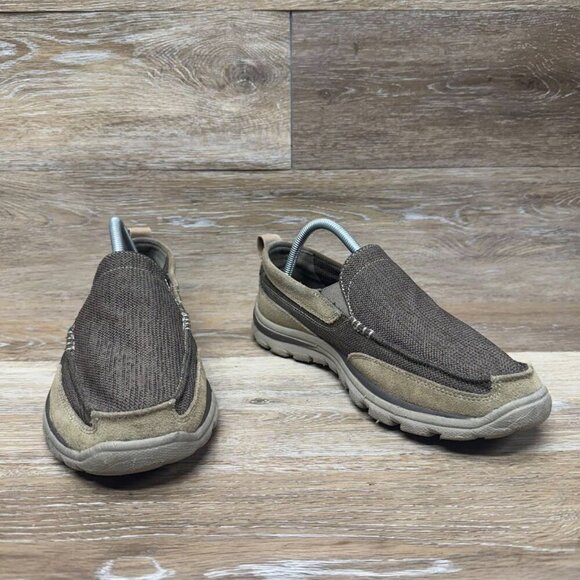 Skechers Superior Milford Tan Suede/Soft Mesh Slip On Shoe Men's Size 9 - Picture 6 of 7